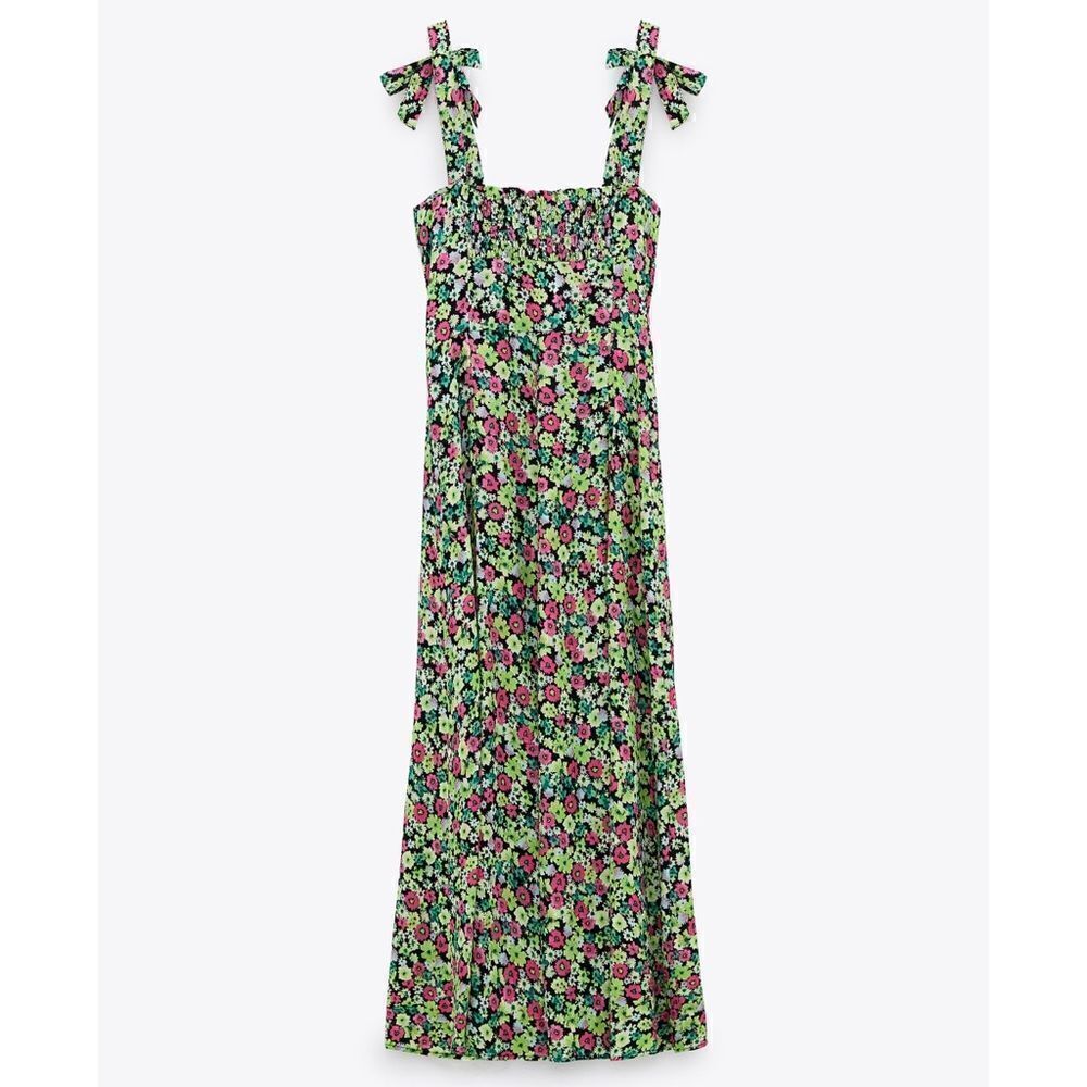 ZARA FLORAL PRINT DRESS  - Picture 8 of 9